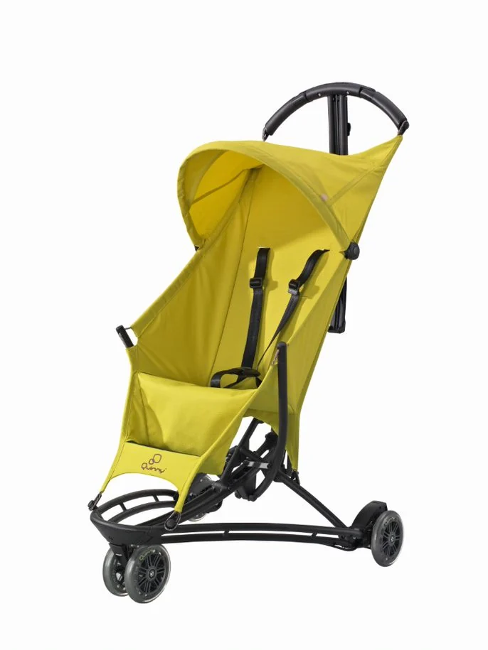 Unfolded yellow Quinny Yezz buggy.