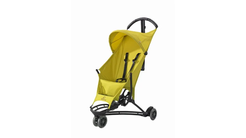 Unfolded yellow Quinny Yezz buggy.